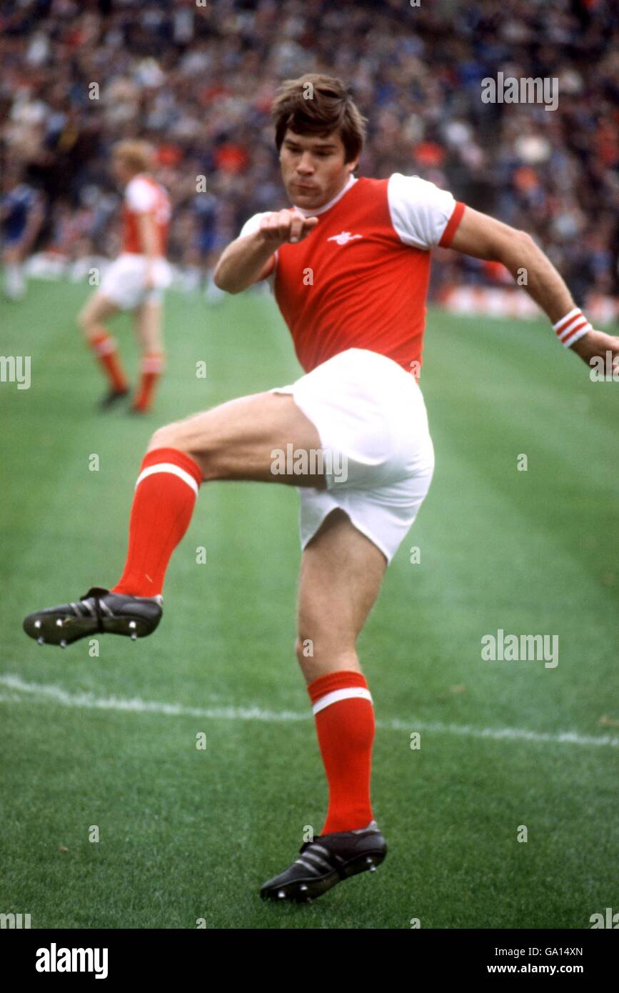 Fußball - Football League Division One - Arsenal / Leicester City. Malcolm MacDonald, Arsenal Stockfoto