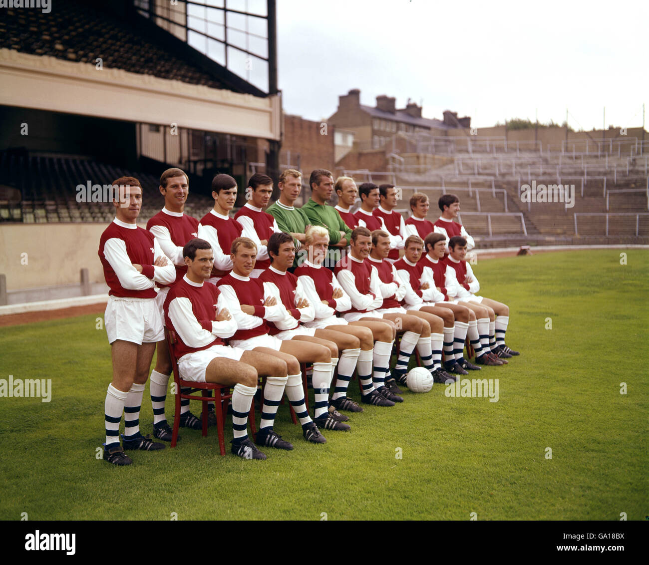 Fußball - Football League Division One - Arsenal Photocall. Arsenal F.C. erste Mannschaftsgruppe Juli 1967 Stockfoto