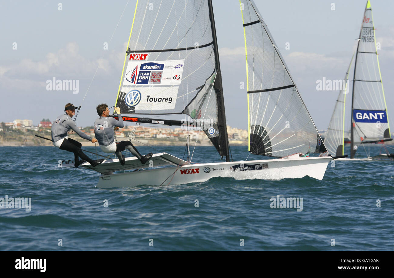 Vorbereitung ISAF World Sailing Championships - Portugal Stockfoto