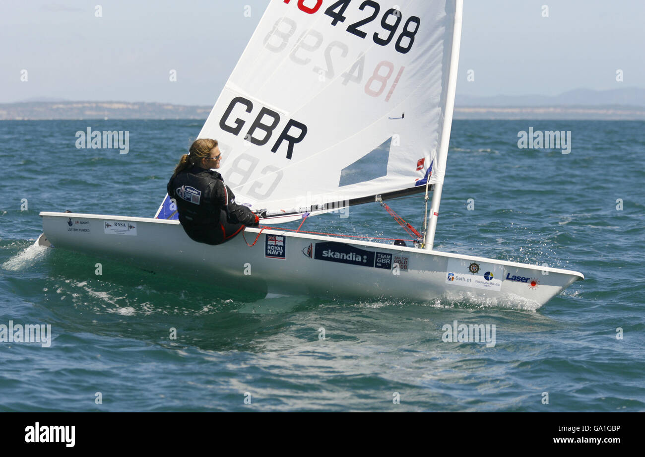 Vorbereitung ISAF World Sailing Championships - Portugal Stockfoto