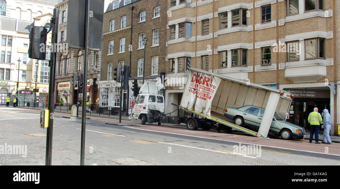 "Sprengsatz" fand im Zentrum von London Stockfoto