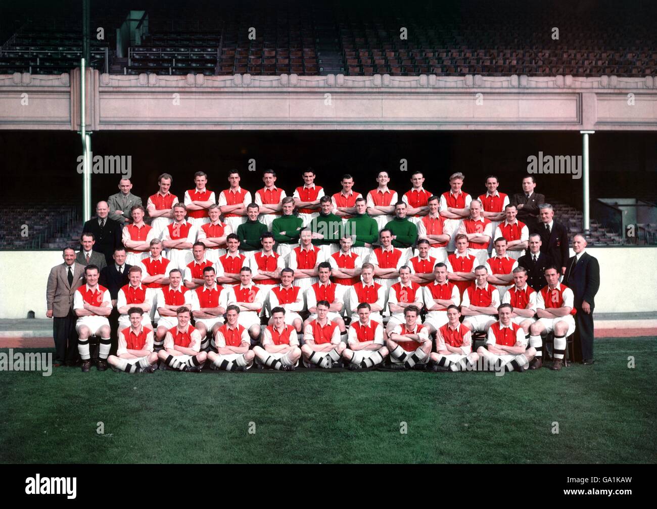 Fußball - Football League Division One - Arsenal Photocall. Arsenal-Kader 1949-50 Stockfoto