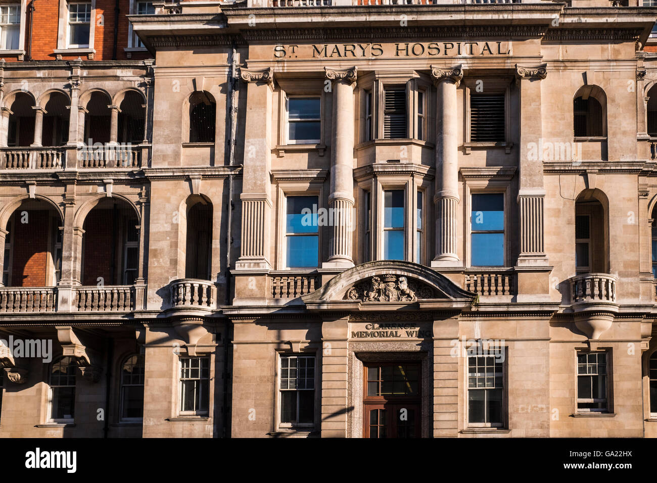Die St.Mary Hospital, Paddington, London, England, Vereinigtes Königreich Stockfoto