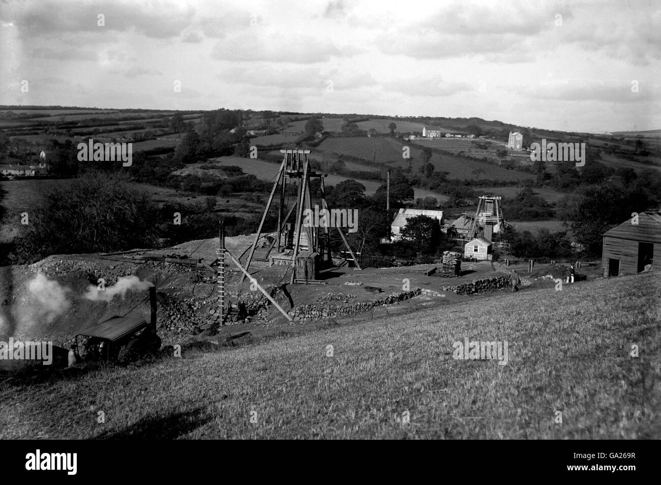 INDUSTRIE IN CORNWALL. Eine Cornish Radium Mine in Grampound Road Stockfoto
