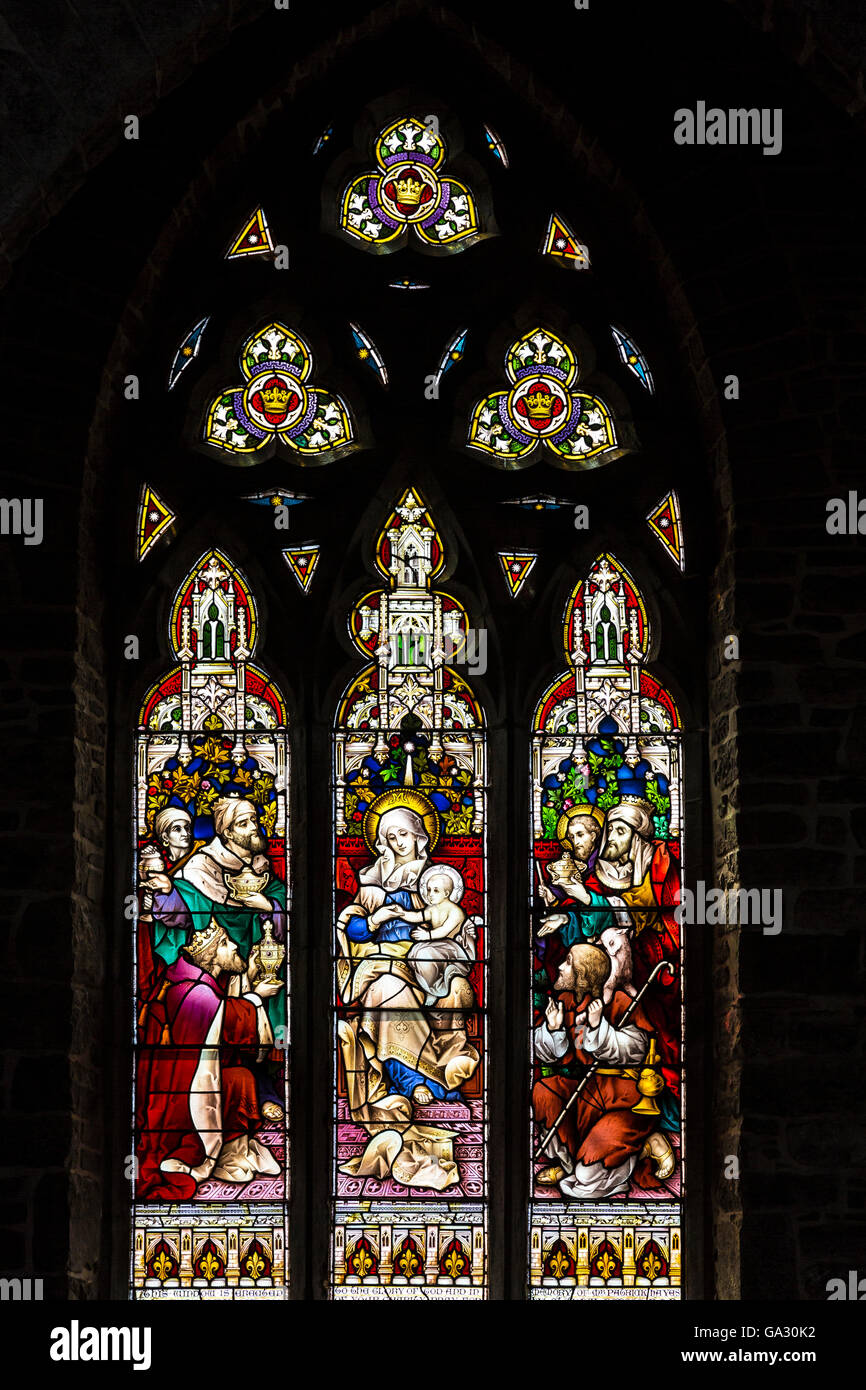 Glasfenster in St. Johannes der Täufer römisch-katholische Kirche Tralee Irland Stockfoto