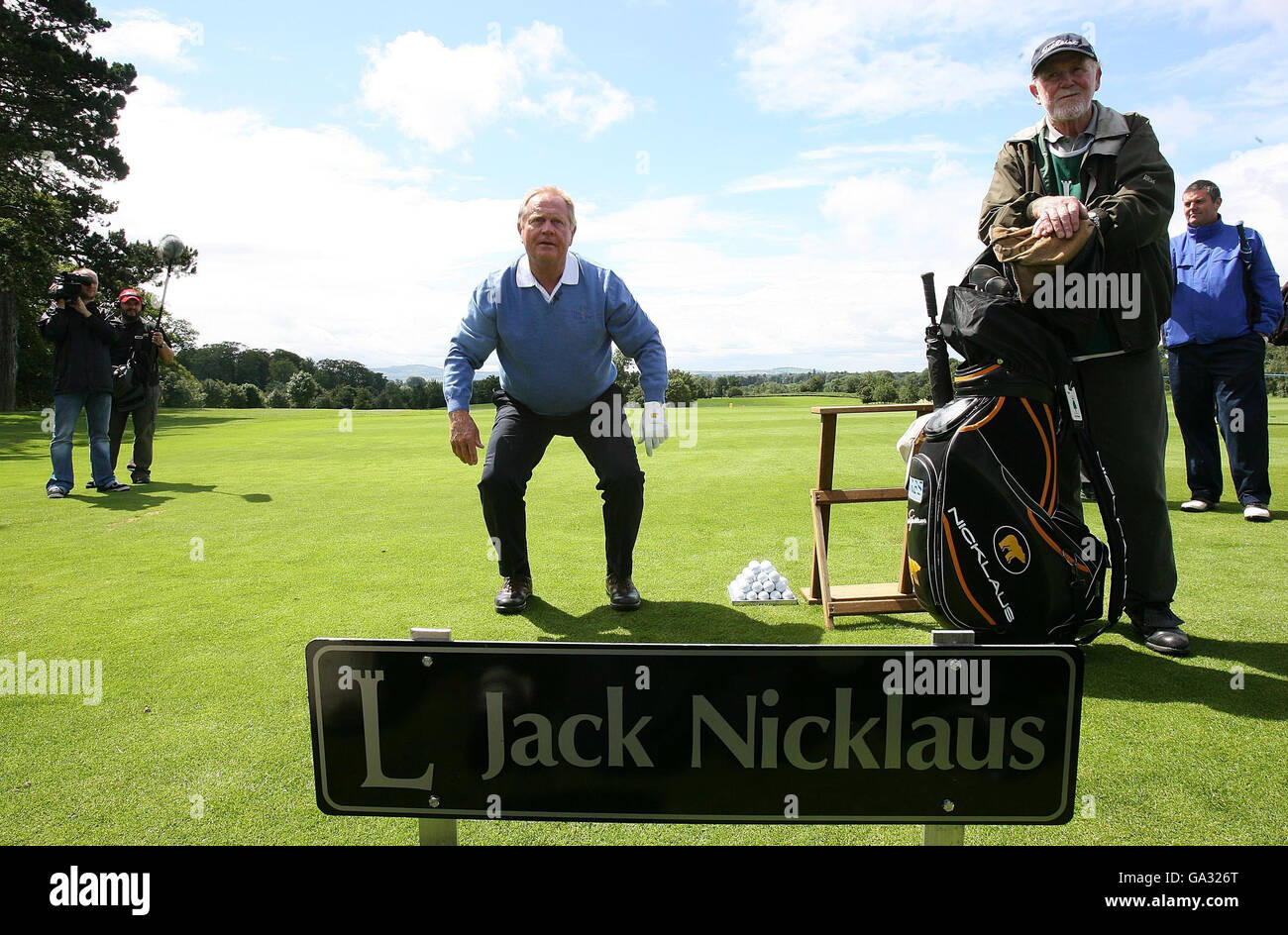 Golf - Jack Nicklaus - Luttrellstown Castle and Golf Resort. Jack Nicklaus während eines Besuchs im Luttrellstown Castle and Golf Resort in Dublin. Stockfoto