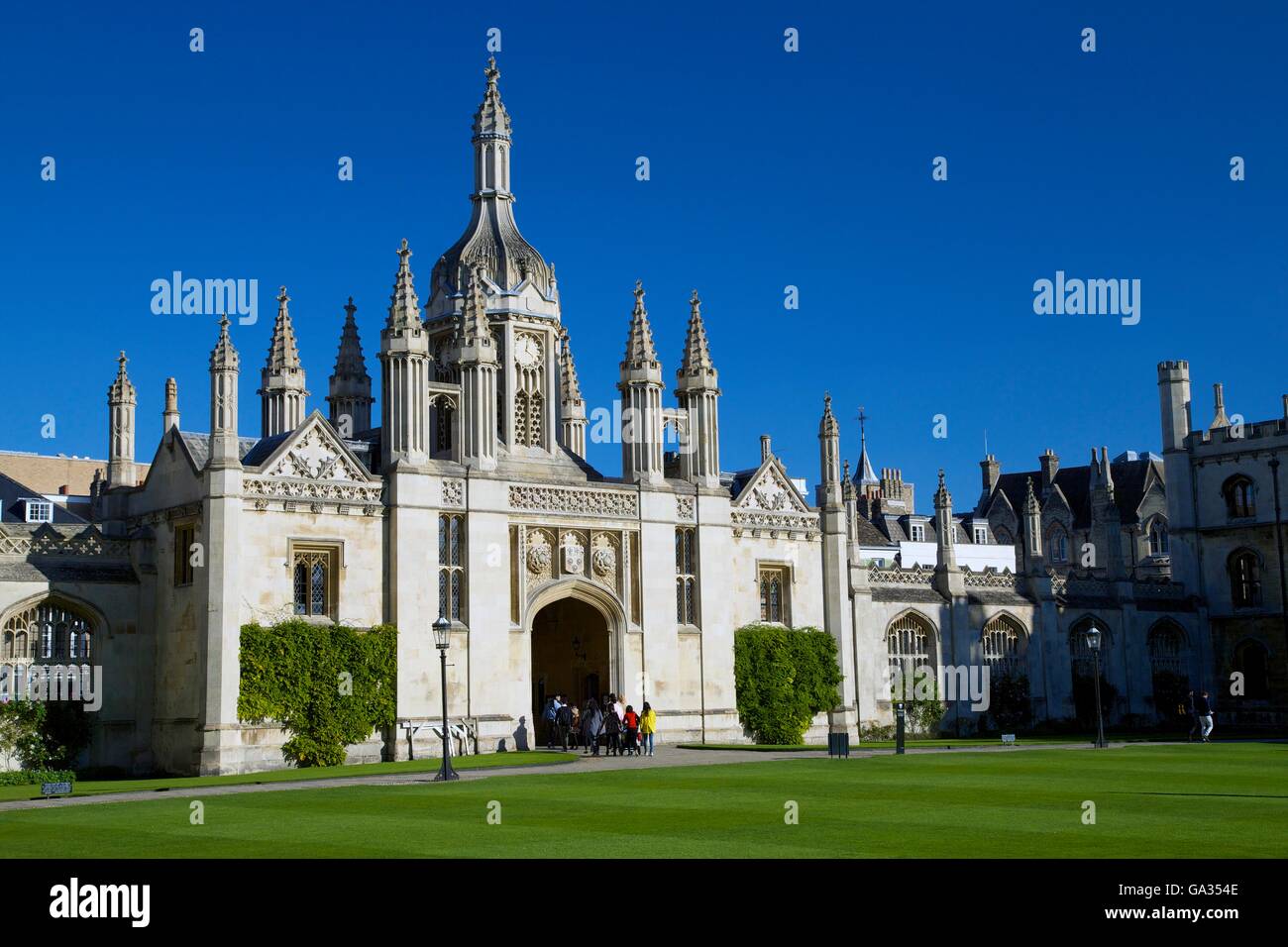 Torhaus und vor Gericht, Kings College, Universität Cambridge, Cambridgeshire, England, UK, GB, Europa Stockfoto