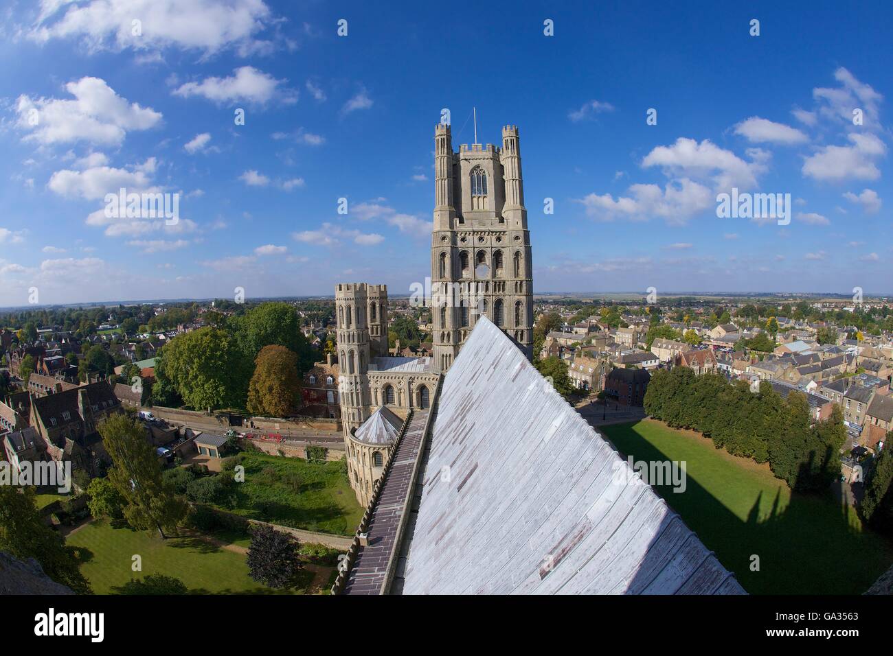 Ely Kathedrale außen, Außenansicht, Cambridgeshire England GB UK Stockfoto