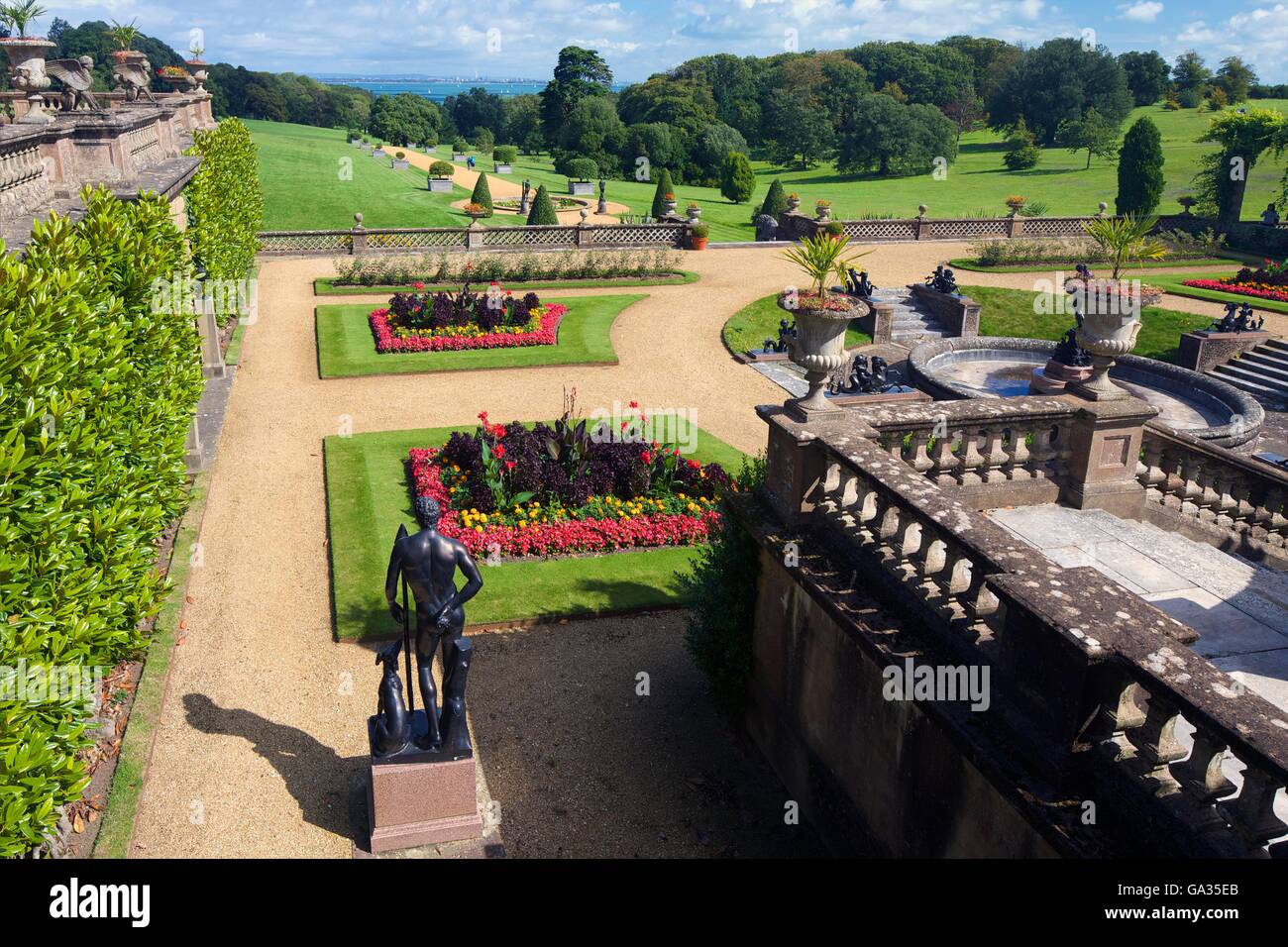 Osborne House, ehemalige königliche Residenz, erbaut 1845-1851 für Königin Victoria und Prinz Albert, East Cowes, Isle Of Wight, England, Stockfoto