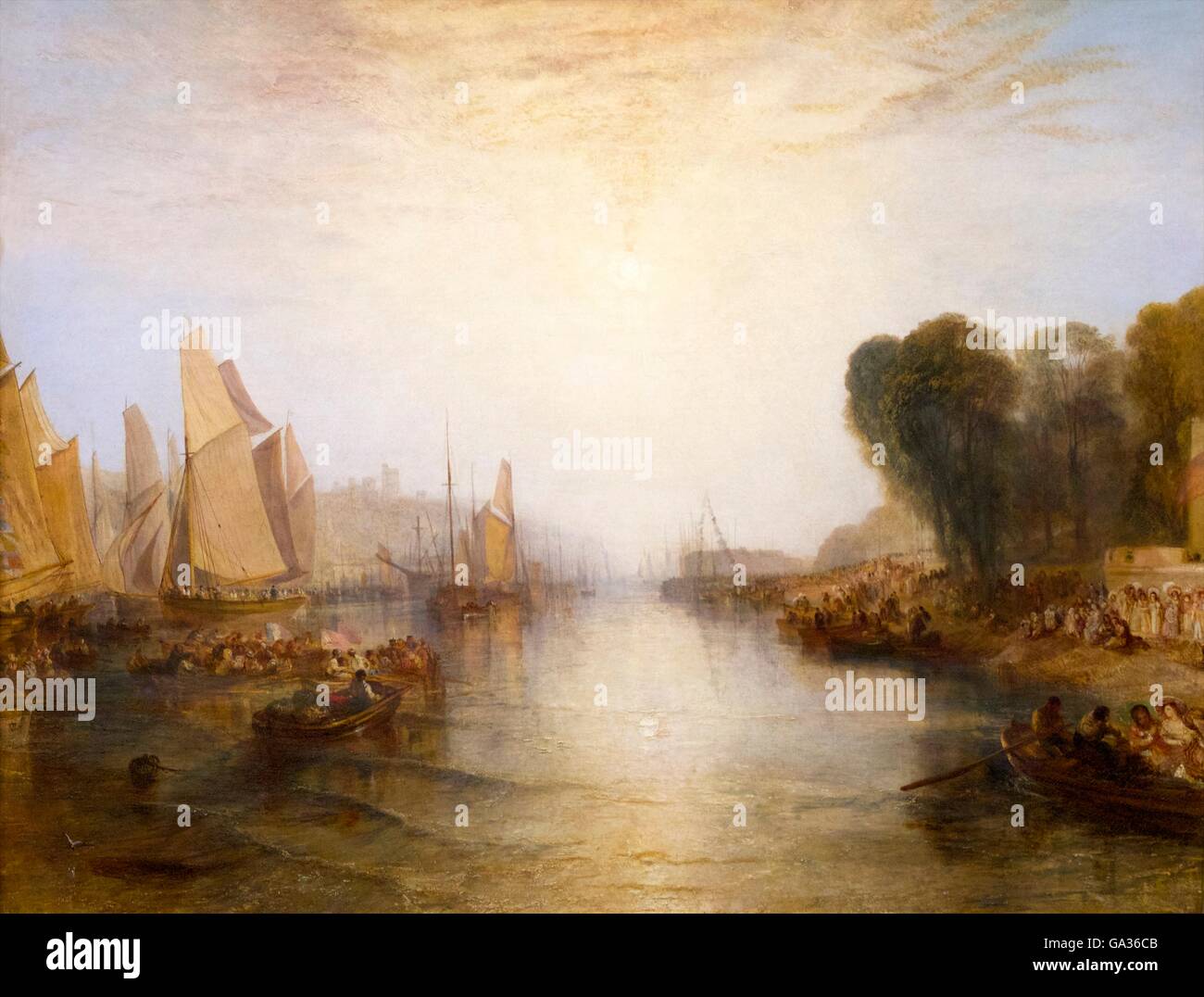 East Cowes Castle: Regatta ab für ihre Liegeplätze von JMW Turner, 1828, Victoria und Albert Museum, London, UK Stockfoto