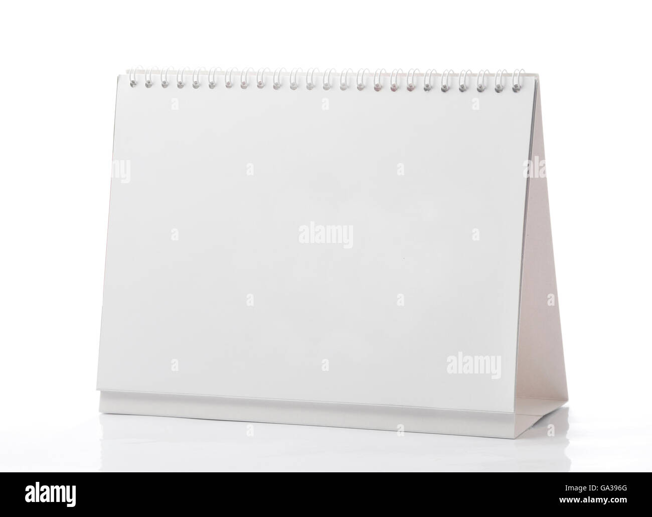 Leere weiße Bürokalender, Isolated on White Stockfoto