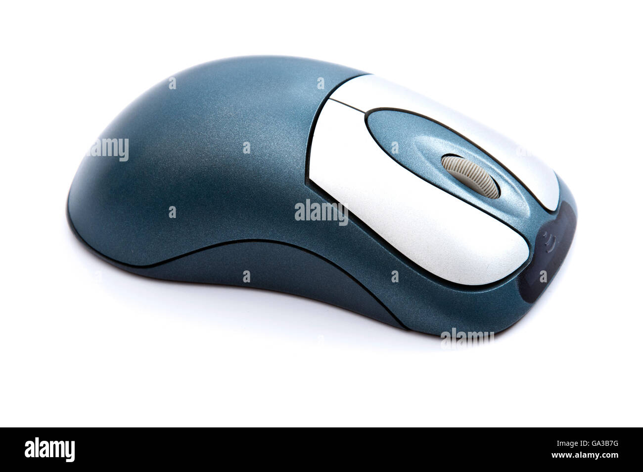Internet-Wireless-Maus isoliert auf weißem Hintergrund Stockfoto