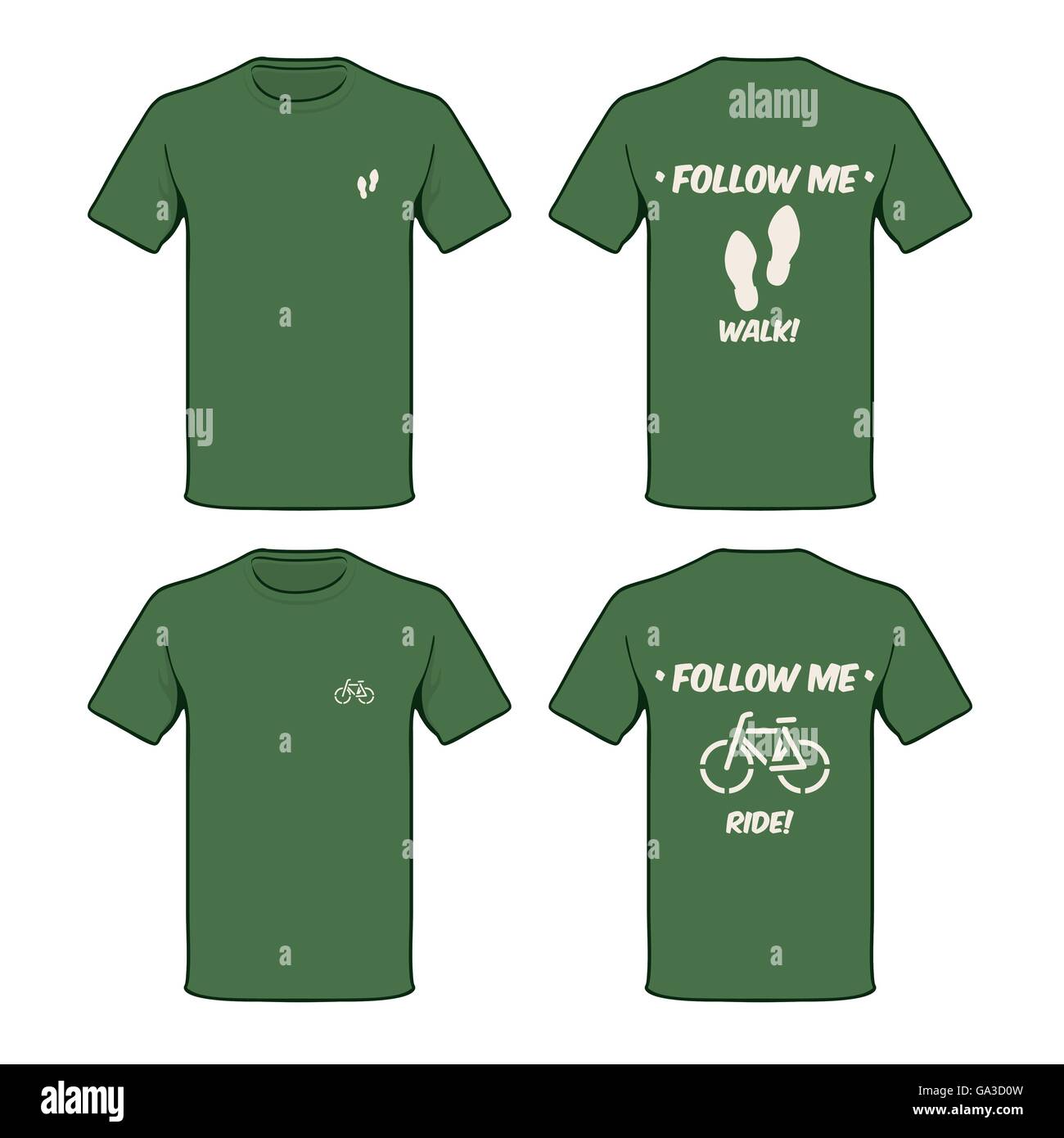 Grüne Vorschlag T-shirt. Stock Vektor