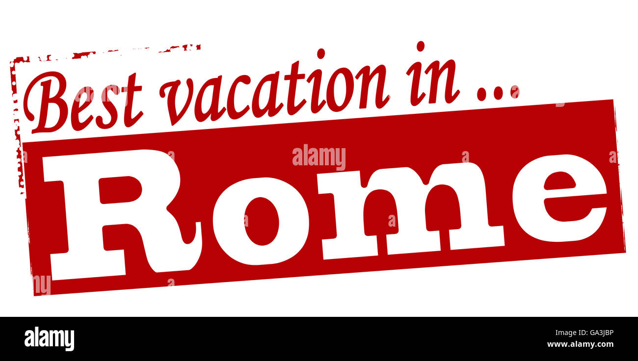 Stempel mit Text am besten Urlaub in Rom innen, Vektor-illustration Stockfoto