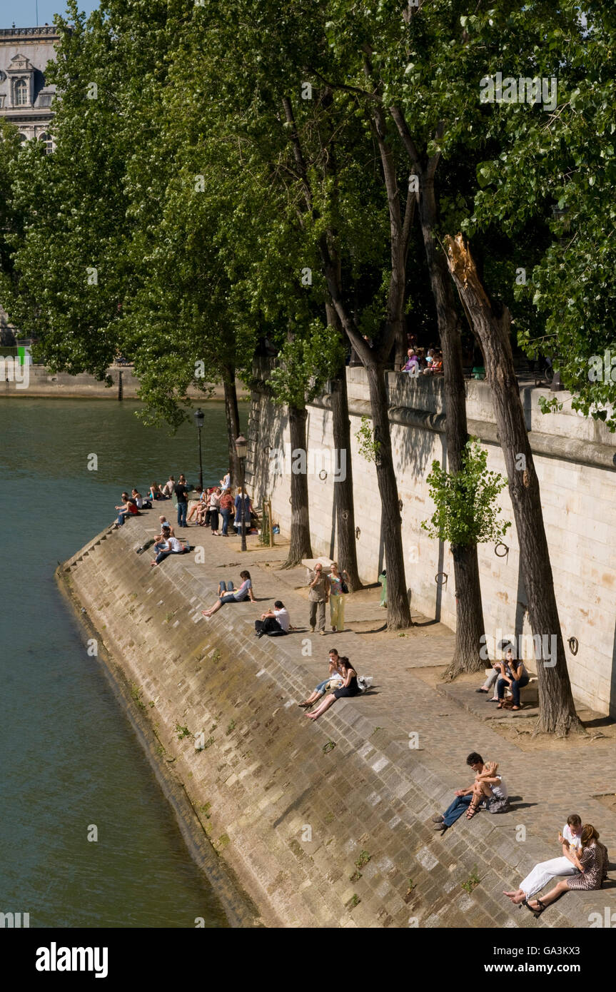 Île Saint-Louis, Paris, Frankreich, Europa Stockfoto