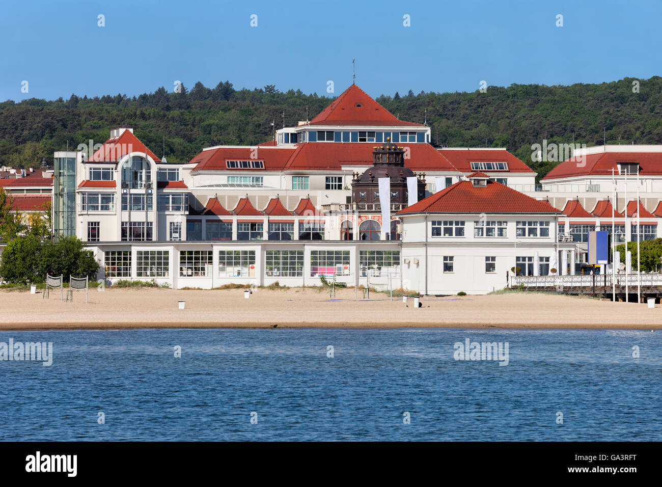 Strand von Sopot, Kurort in Polen an der Ostsee Stockfoto