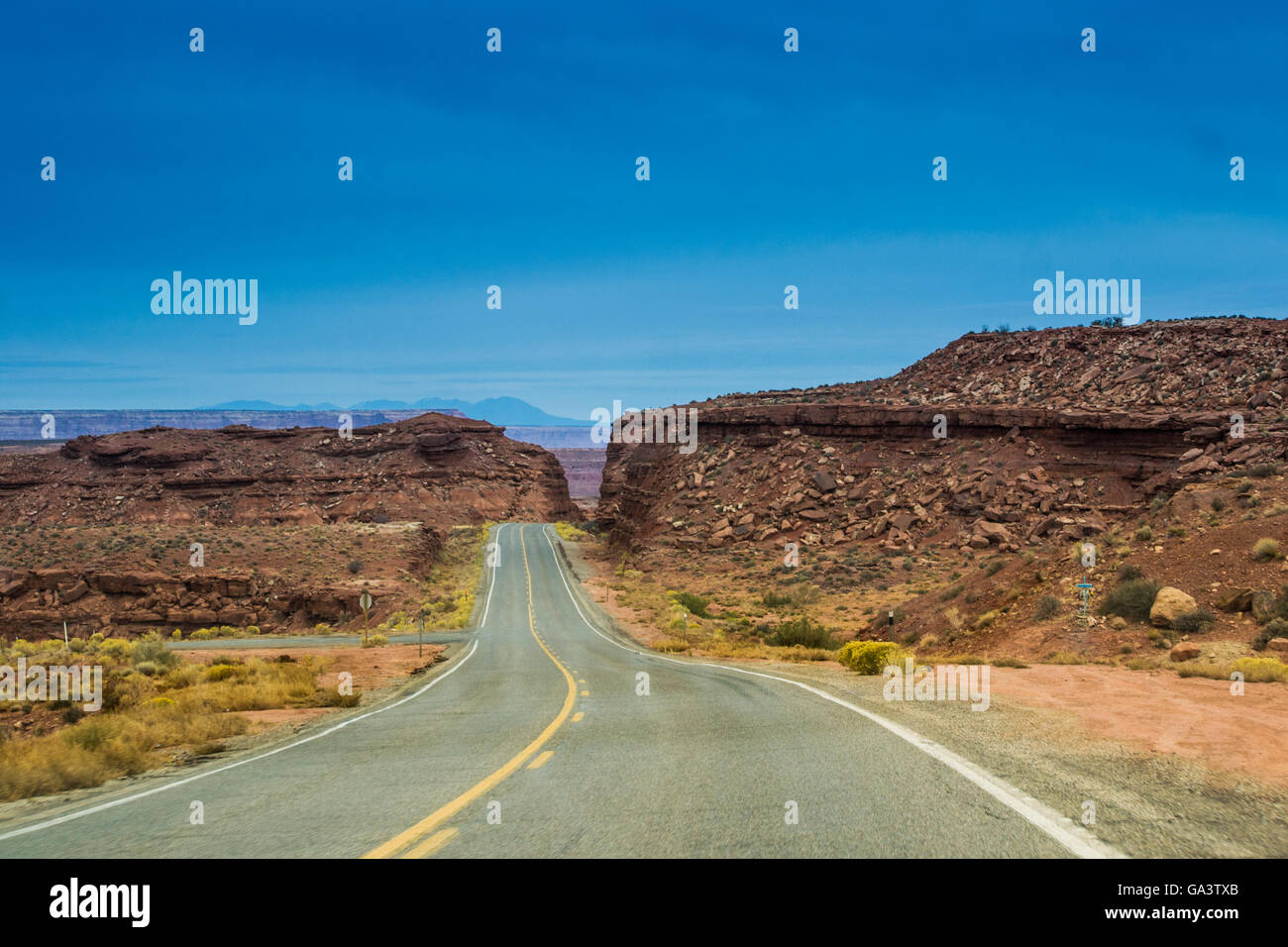 Straße in Canyonlands, USA Stockfoto
