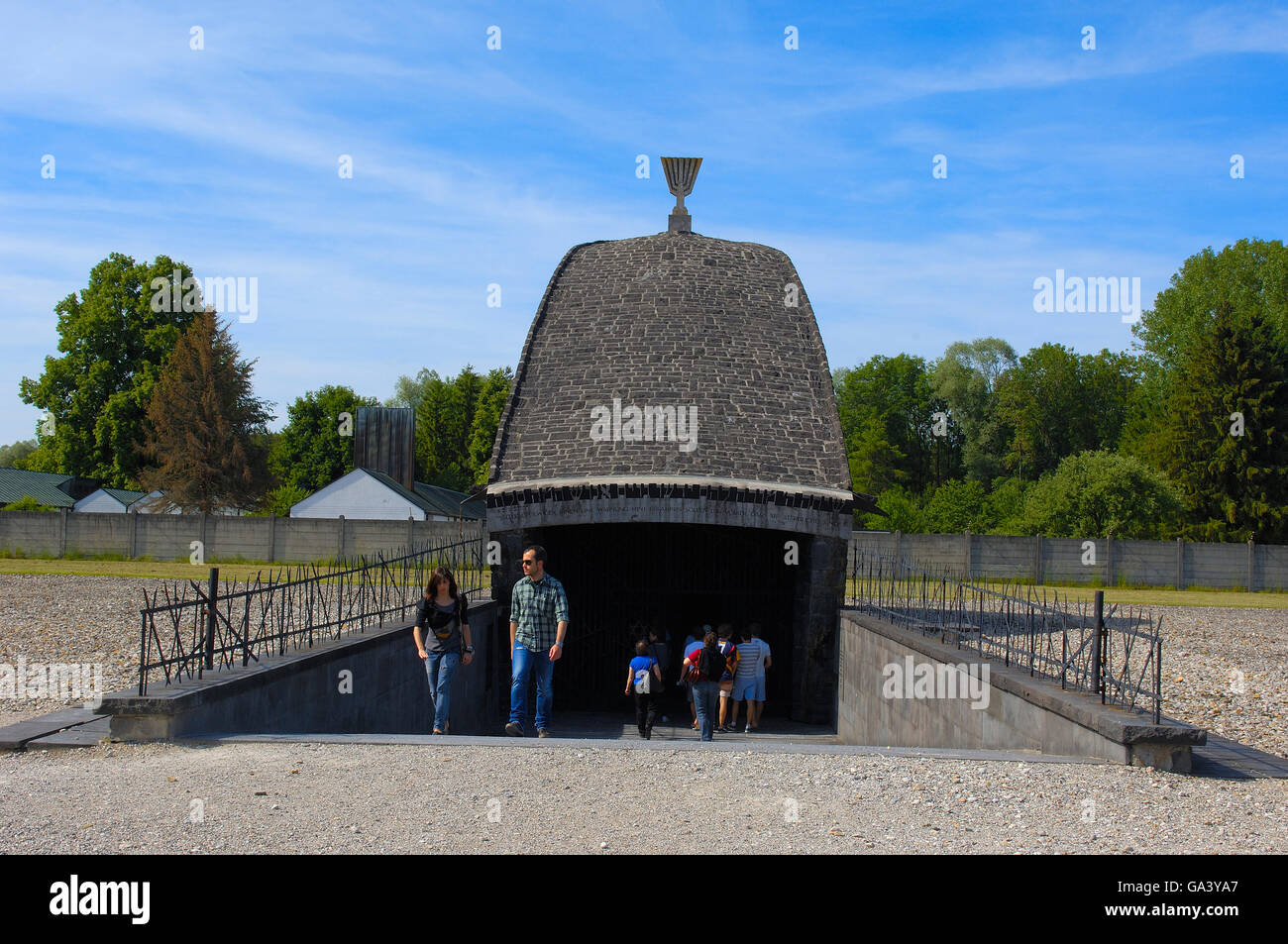 Dachau, KZ, Gedenkstätte, jüdische Mahnmal, Bayern, Deutschland, Europa. Stockfoto
