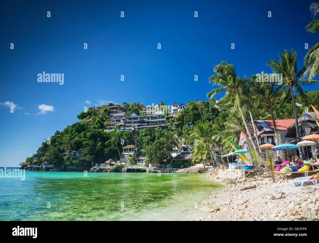 exotische Diniwid Strand-resorts in tropischen Paradies Boracay Philippinen Stockfoto