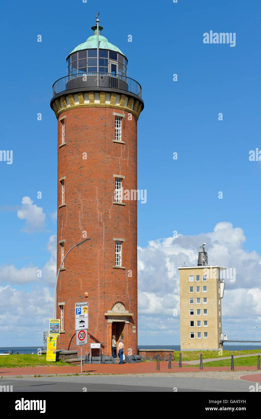 Hamburger Leuchtturm, Hamburger Leuchtturm, Alter Leuchtturm, Hafen, Cuxhaven, Deutschland Stockfoto