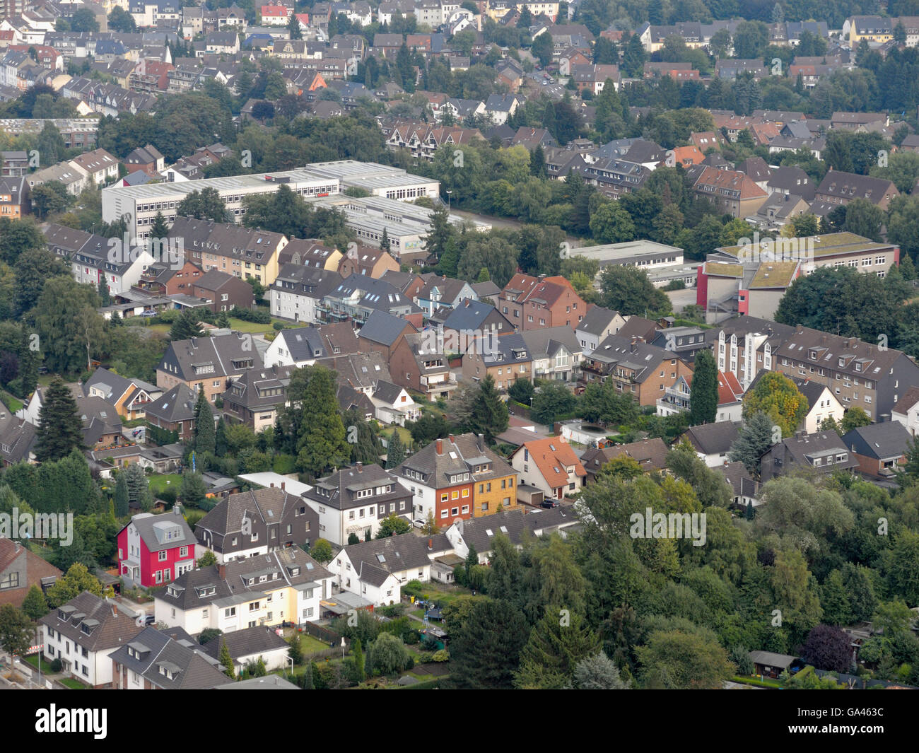 Blick vom Ballon, Bottrop, Deutschland Stockfoto