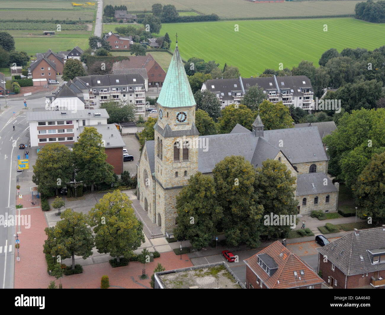 Blick vom Ballon, Bottrop-Kirchhellen, Bottrop, Deutschland Stockfoto