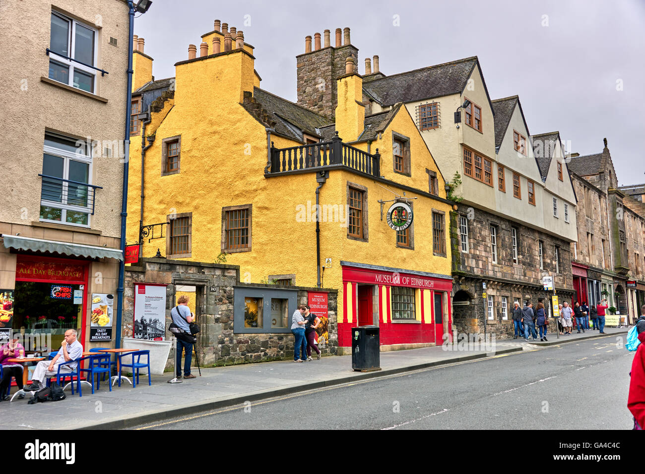 Museum von Edinburgh, früher bekannt als Huntly-Haus-Museum ist ein Museum in Edinburgh, Schottland Stockfoto