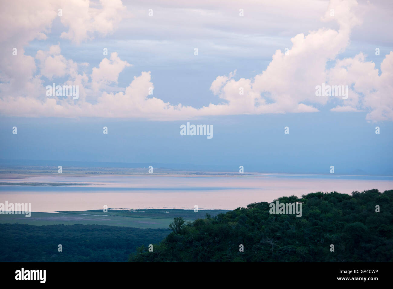 Blick auf Lake Manyara National Park, Tansania Stockfoto