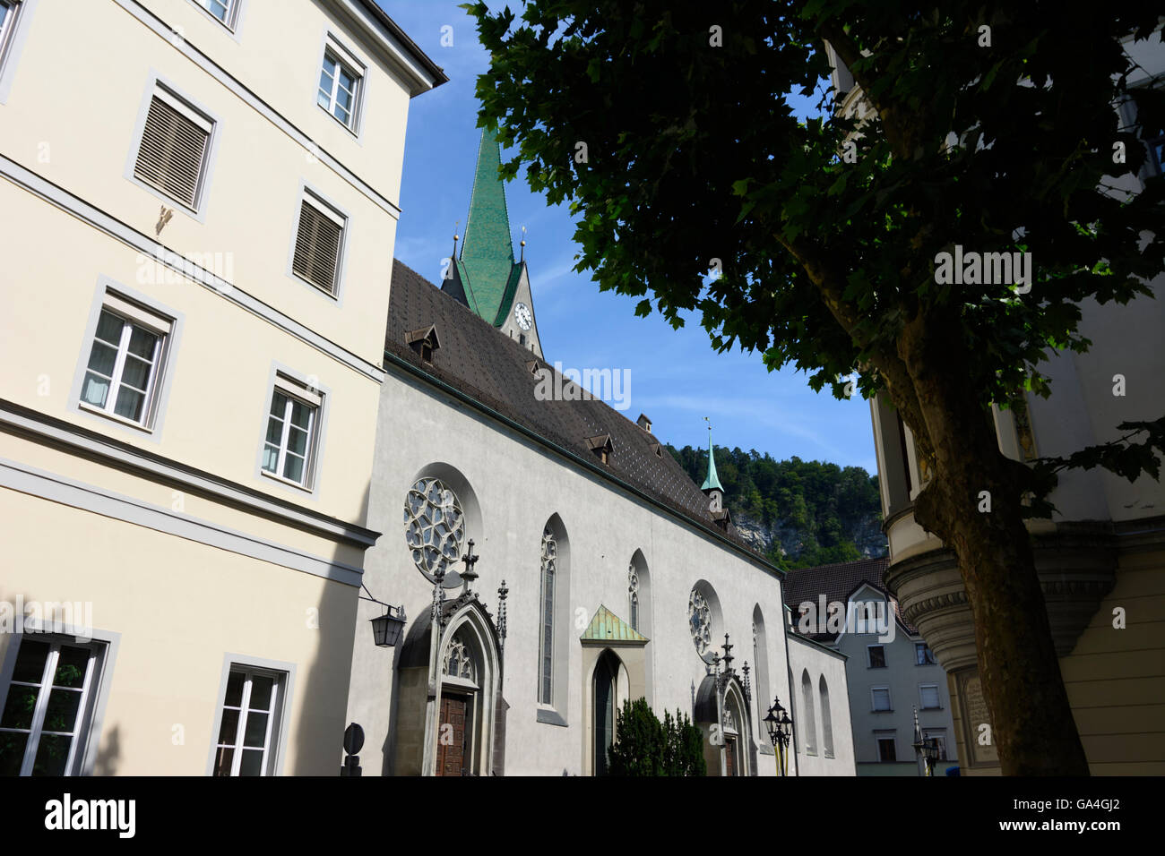 Feldkirch-Kathedrale Österreich Vorarlberg Stockfoto