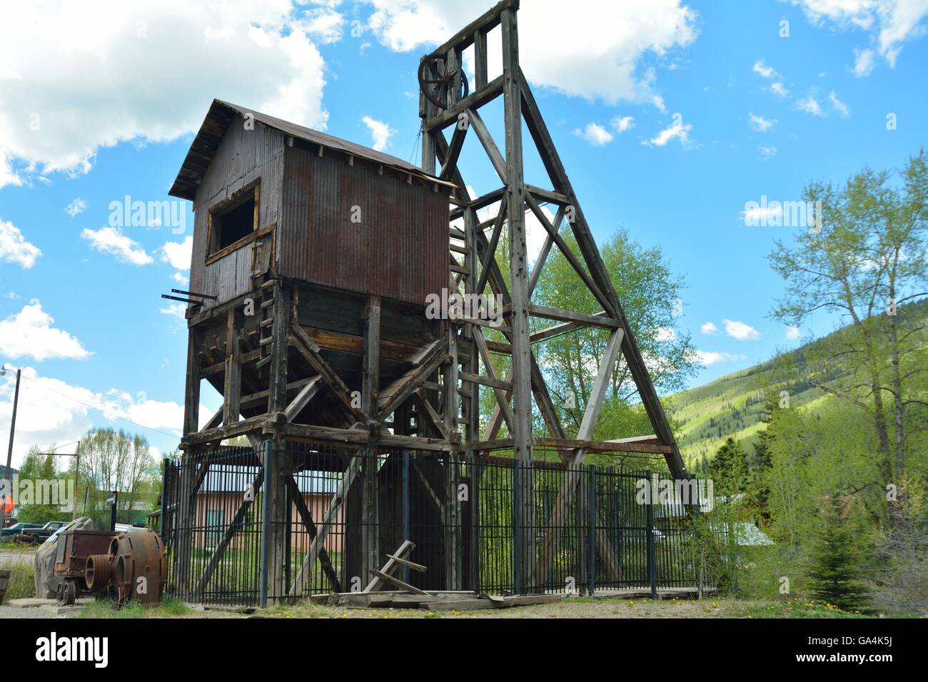 Das historische Silberbergwerk an Rico, Colorado. Stockfoto