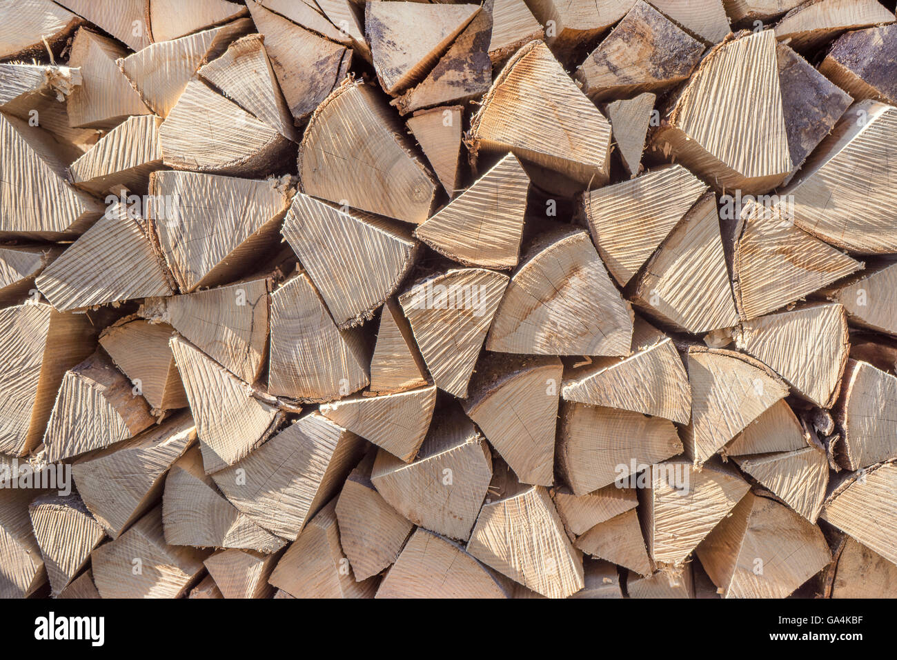 Brennholz mit gerippten Kreuzung Stockfoto