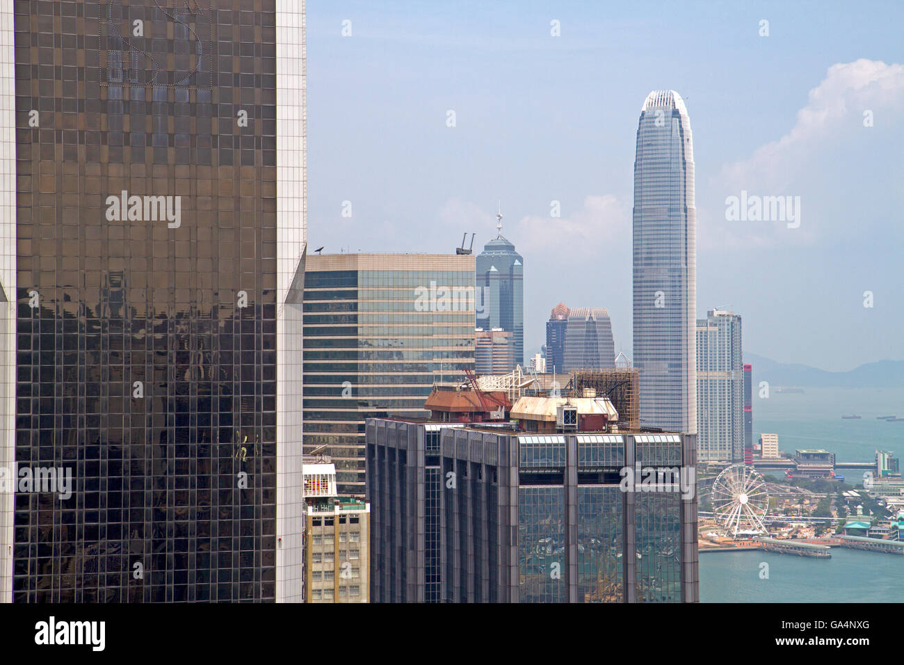 Hochhaus Blick auf Hong Kong Island Stockfoto