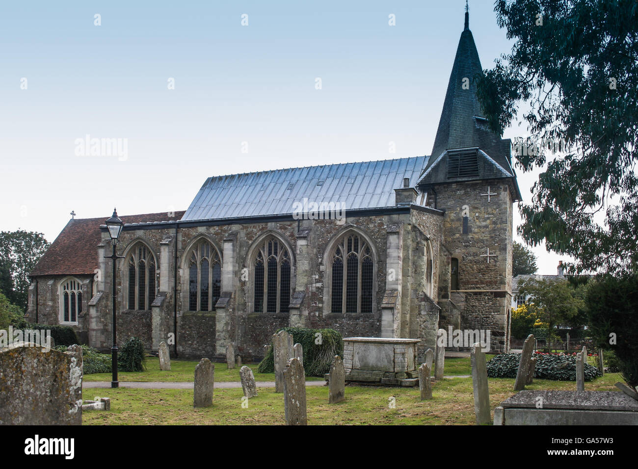 St Peter Kirche, Titchfield, Hampshire Stockfoto