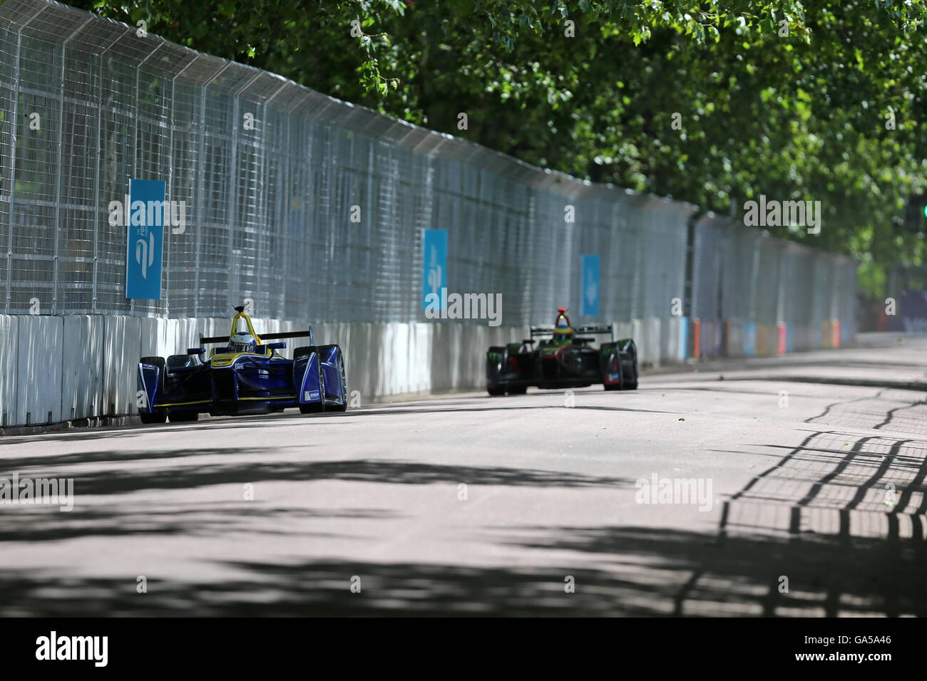 London, UK. 2. Juli 2016. Runde 9 2016 FIA Formel E London ePRIX, Battersea Park, London, UK, 2. Juli 2016 Credit: Simon Balson/Alamy Live News Stockfoto