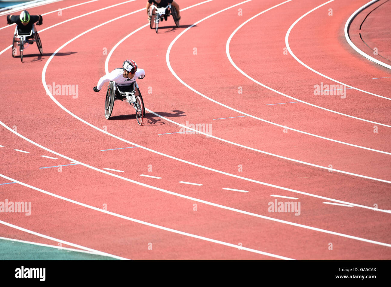 Leichtathletikstadion Machida, Tokyo, Japan. 2. Juli 2016. Gesamtansicht, 2. Juli 2016 - Leichtathletik: Kanto-Para-Leichtathletik-Weltmeisterschaft im Leichtathletikstadion Machida, Tokyo, Japan. © AFLO SPORT/Alamy Live-Nachrichten Stockfoto