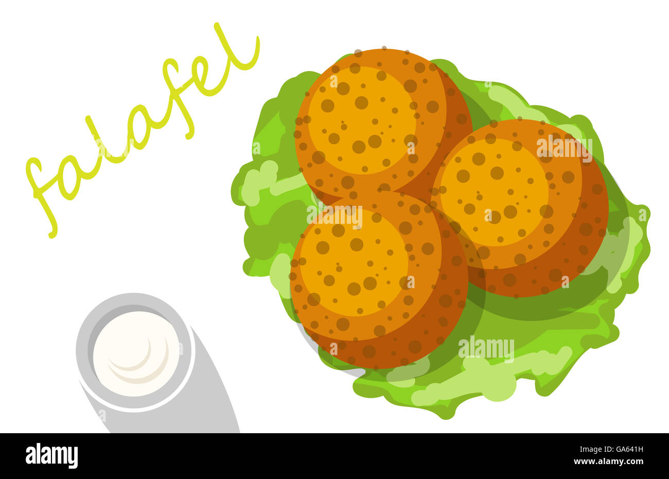 Falafel gefüllt Pita mit Gemüse. Stockfoto