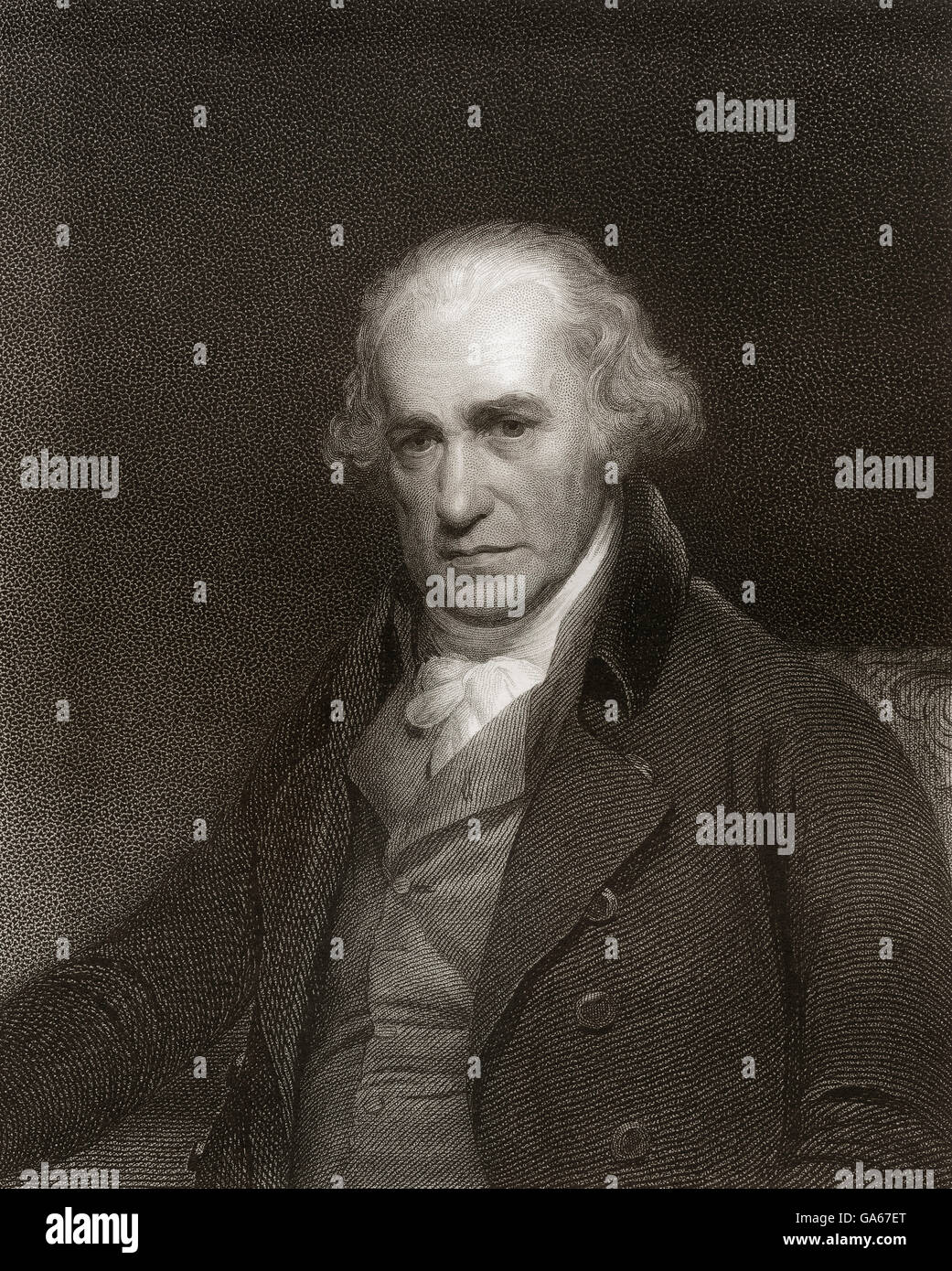 James Watt, 1736-1819, schottischer Erfinder der Dampfmaschine Stockfoto