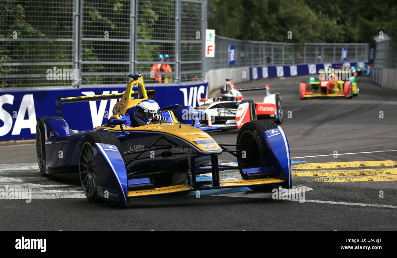 Renault e.Dams Nicolas Prost in Runde zehn der FIA Formula E Championship im Battersea Park, London. Stockfoto