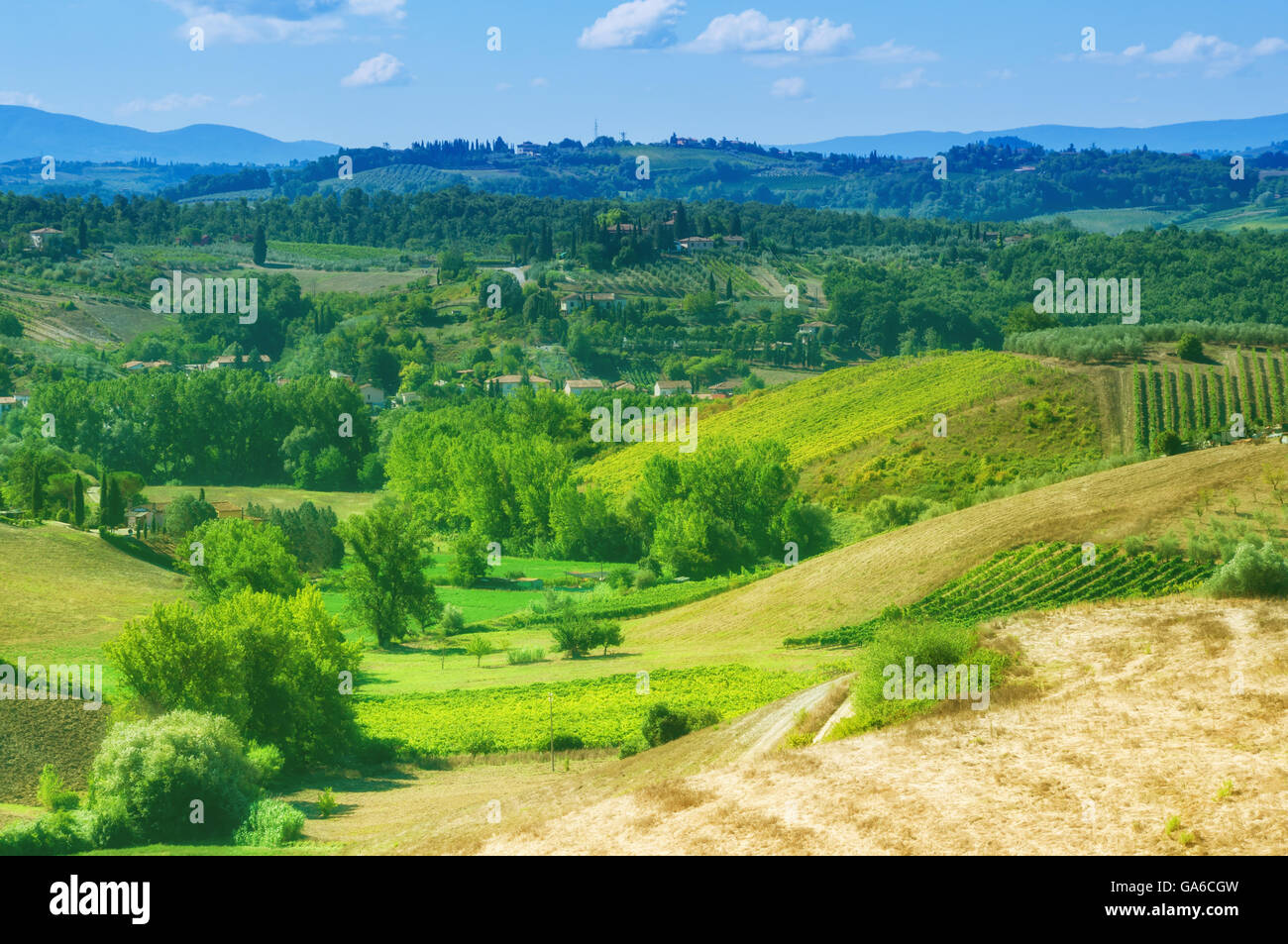 Landschaft in der Toskana, Italien. Stockfoto
