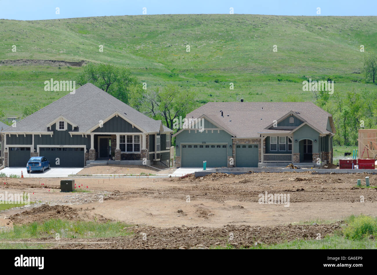 Neue Wohnanlage im Bau in Superior CO. Boulder County Stockfoto