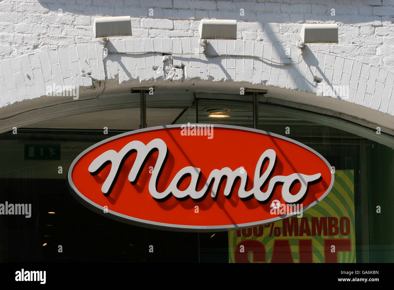 Allgemeine Ansicht eines Mambo Bekleidungsverkaufsstelle in Covent Garden, im Zentrum von London. Stockfoto