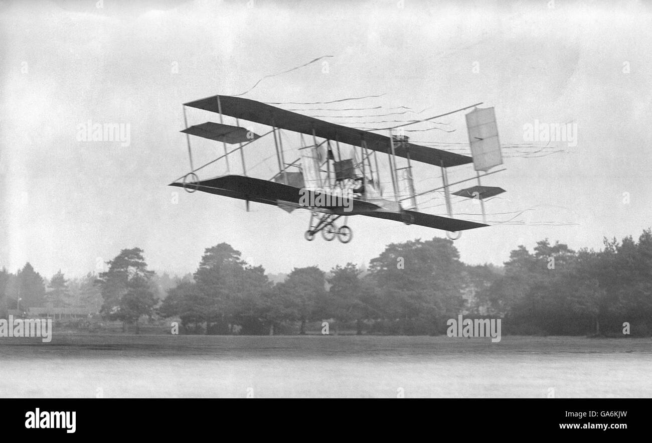 Luftfahrt - erste britische Powered Flight - Farnborough Common Stockfoto