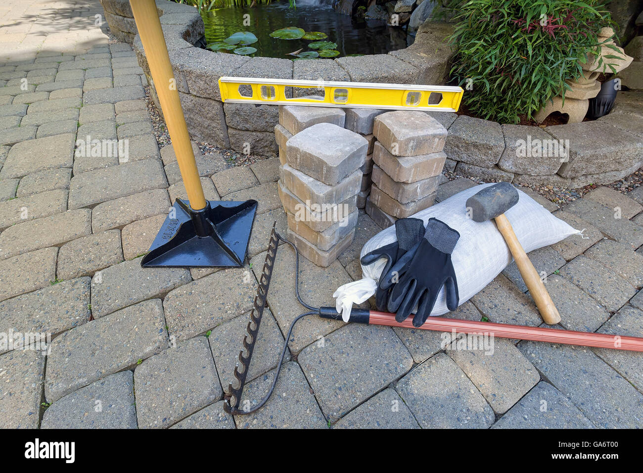 Stein Fertiger Fur Hinterhof Terrasse Teich Hardscape Mit Garten