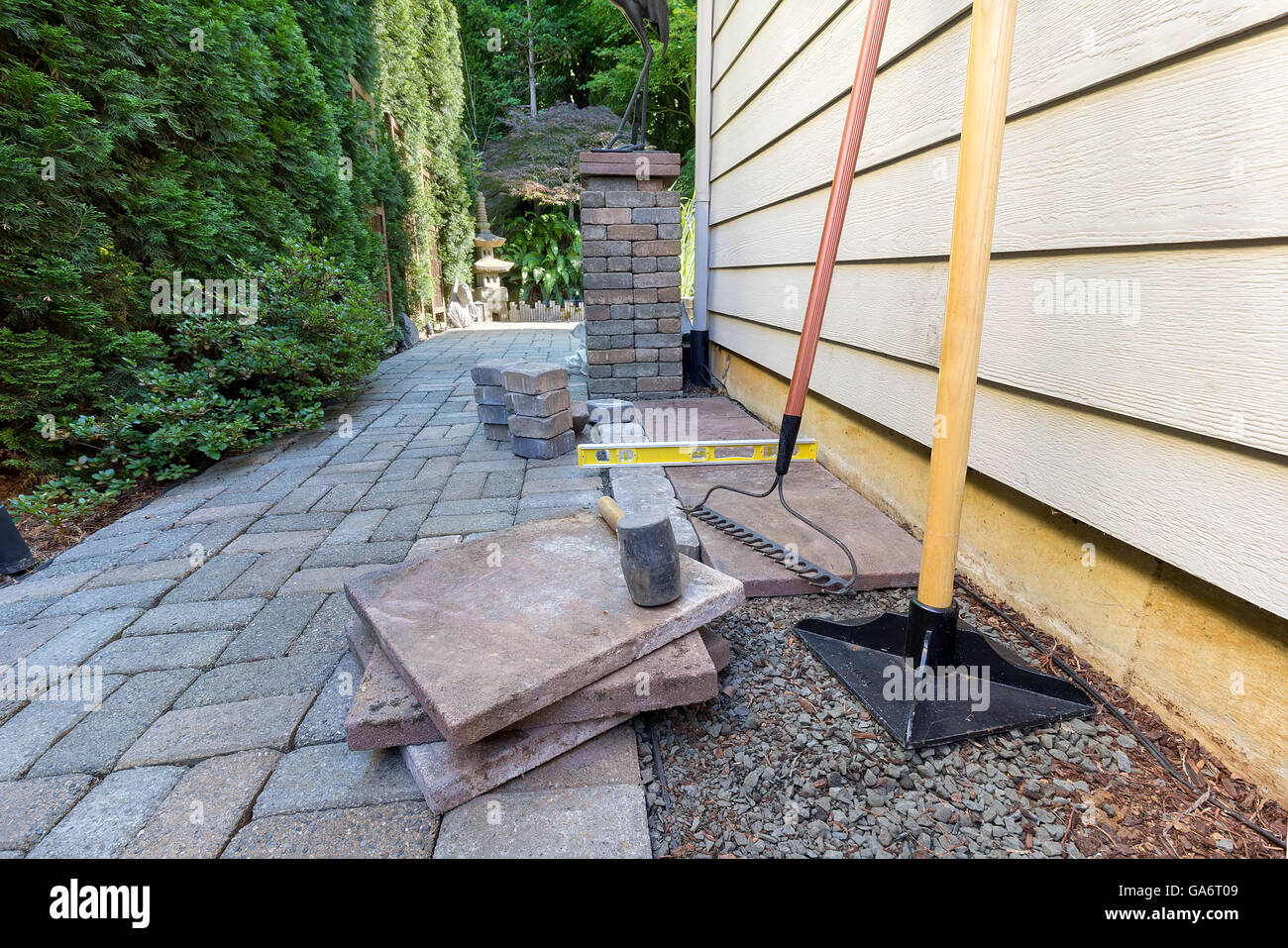 Stein Fliesen Und Kacheln Fur Seite Hof Terrasse Hardscape Fur