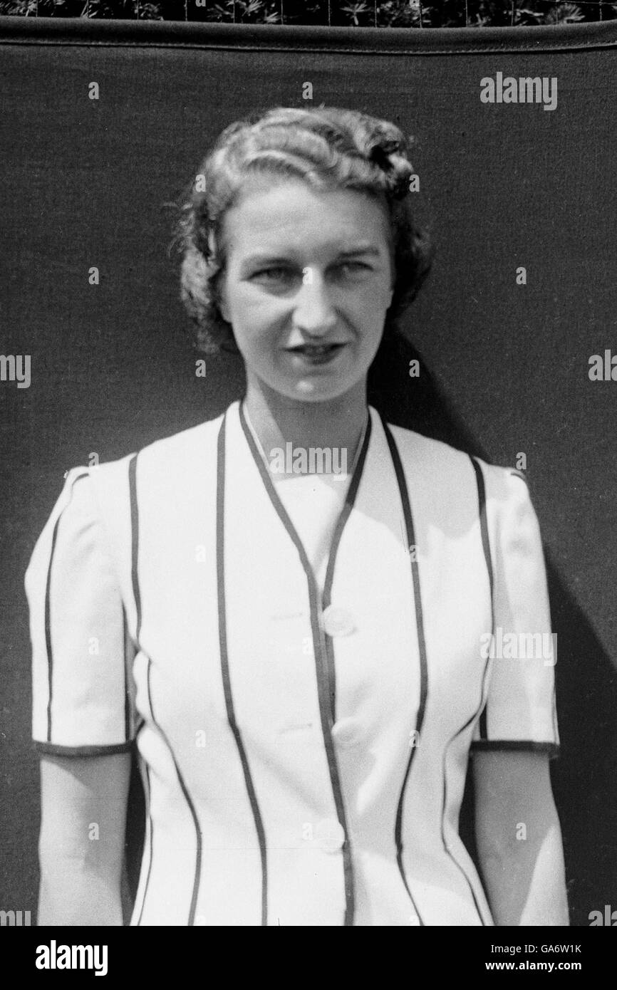 Tennis - Mary Hare (geb. Huber) Stockfoto
