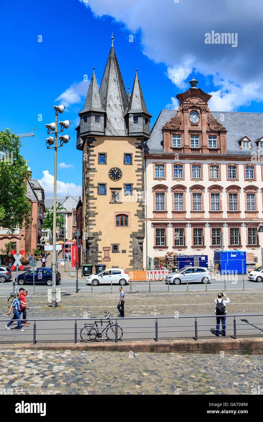 FRANKFURT am MAIN, Deutschland - ca. Juni 2016: Die Stadt Frankfurt am Main, Deutschland Stockfoto