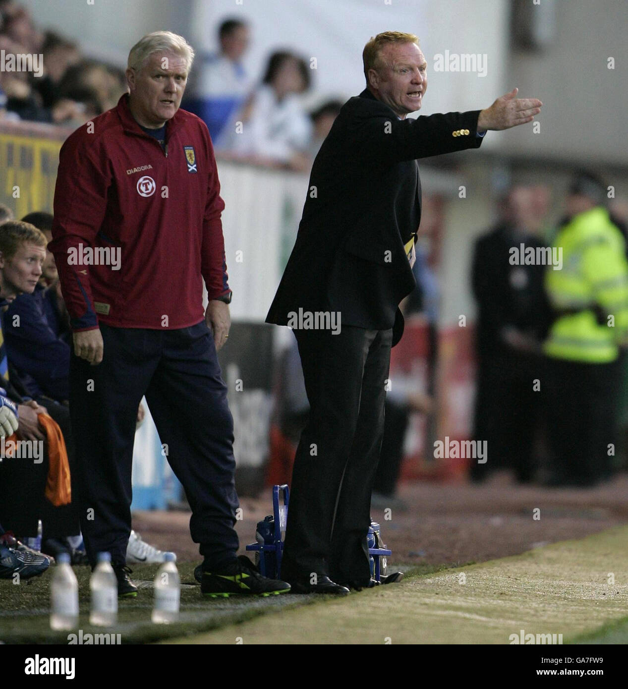 Schottlands Manager Alex McLeish während des International Friendly im Pittodrie Stadium, Aberdeen. Stockfoto