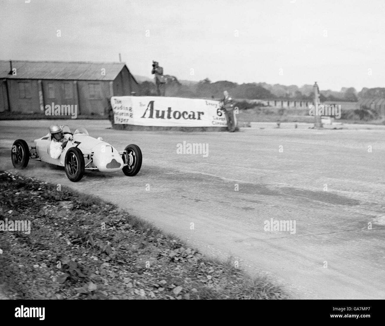 Motorsport - Goodwood. Stirling Moss im Einsatz in einem Cooper 500. Stockfoto