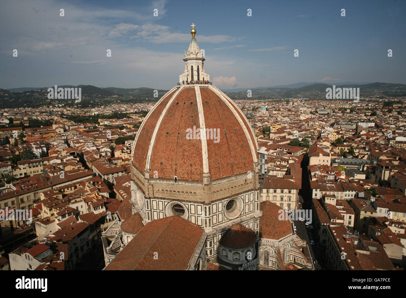 Die Kuppel auf der Kathedrale (duomo) in Florenz. Stockfoto