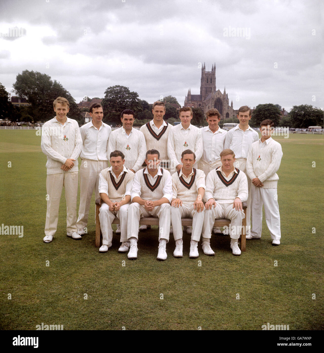 Cricket - Worcestershire County Cricket Club / Lancashire County Cricket Club. Lancashire County Cricket Club Teamgruppe Stockfoto